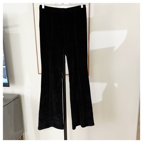 Re/Done Pants - Re/Done Velour/velvet  Flare sweatpants Black Size XS